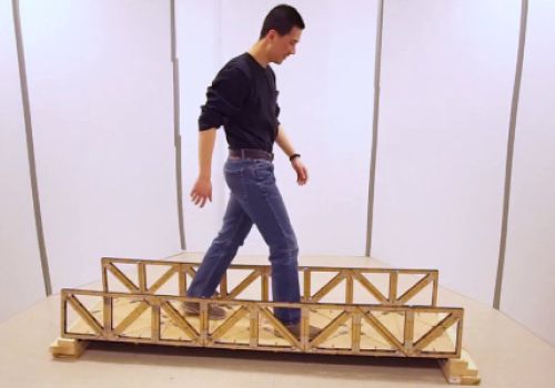 Cấu trúc ván gỗ dạng origami có thể chịu tải và xếp gọn